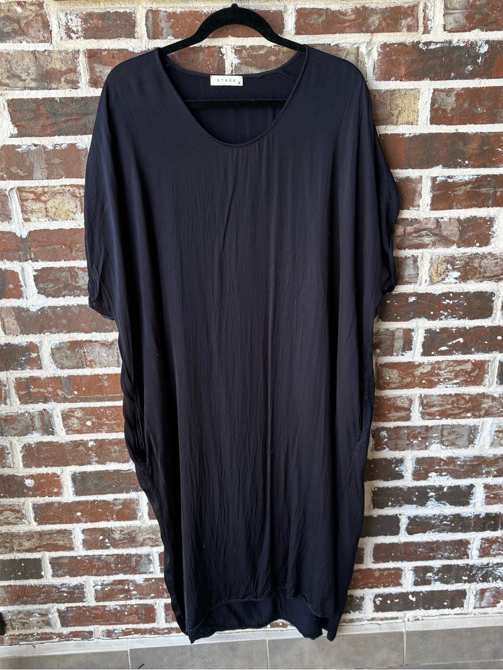 stark x  Black Caftan Dress Size Small Silky Oversized